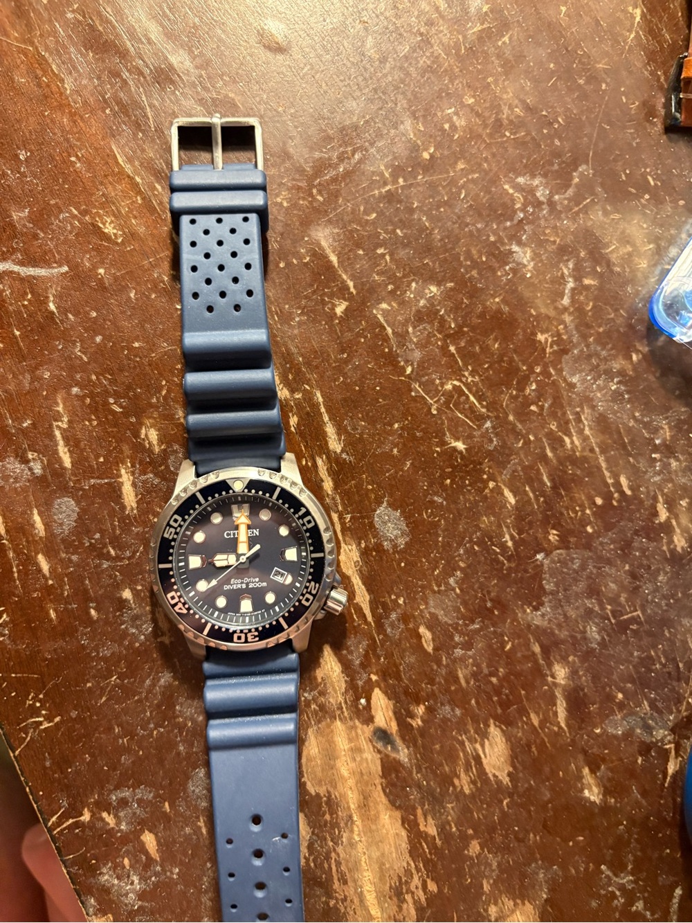 Citizen Promaster Eco-Drive Diver 200m Blue Dial 44mm Date Rubber Strap - Picture 7 of 9